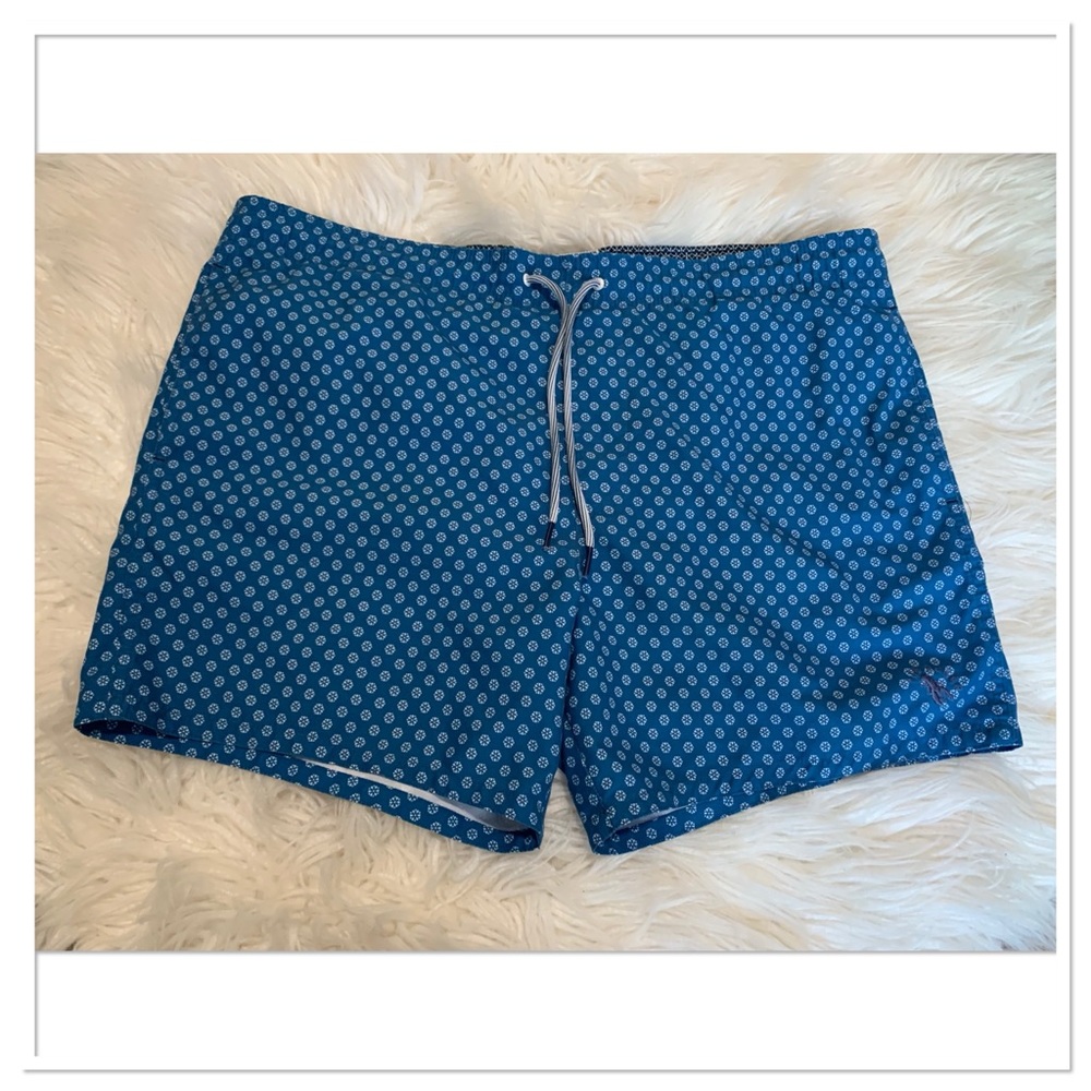Ted Baker The Worlds Your Lobster Swim Shorts Blue White Size 34
